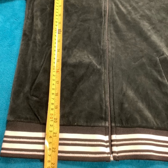 Juicy Couture Velour 28 x 30 Pants Zip Up Hoodie Tracksuit - Picture 5 of 14
